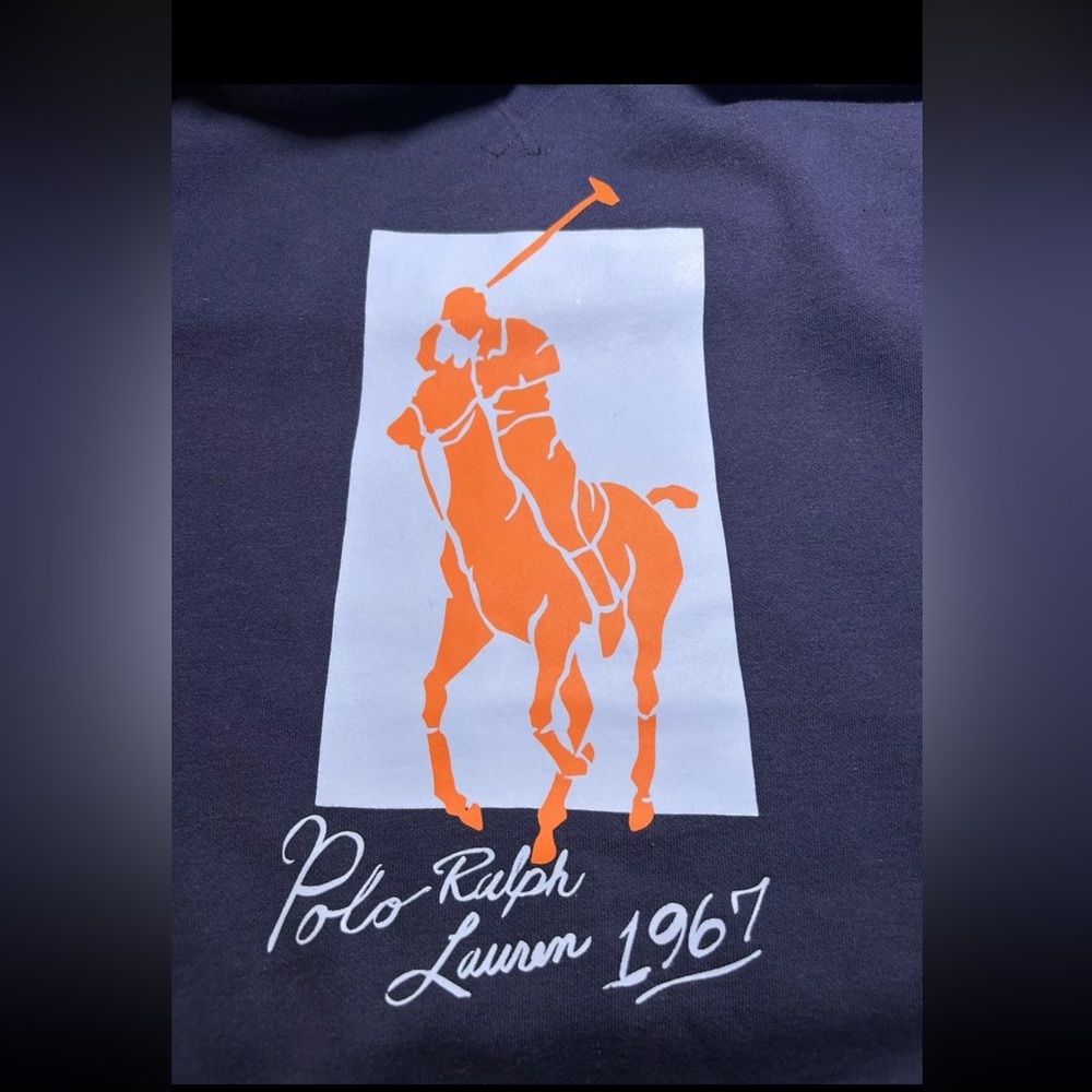 NWT Polo Ralph Lauren Men Big Pony Logo Fleece Hoodie Sweatshirt 4XB Big Navy